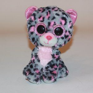Ty Beanie Boos TASHA the Spotted Leopard w/ Glitter Eyes 6" Plush Stuffed Toy